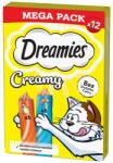 Dreamies Creamy MEGA PACK cu pui si somon 12x10 g recompense pisici