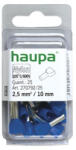Haupa érvéghüvely iker 2* 2, 5/10 kék SmallPack (25db/bliszter) 270792 (270792/25)