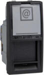 Schneider Electric Schneider Unica 1xRJ45 Cat6 UTP aljzat, rögzítőkeret nélkül, 1 modulos, grafit (MGU3.414.12)