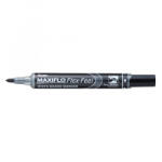 Pentel Táblamarker 1-5mm, hajlékony hegyű Maxiflo Flex Feel fekete (MWL5SBF-AX)