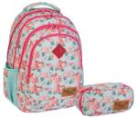 Astra HS-48 Rózsás iskolatáska, hátizsák tolltartóval - 4 rekeszes - Hash (5901137154725) (5901137154725)