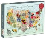 Galison 1000 db-os puzzle - USA State Flowers, Wendy Gold (64769) (64769)