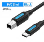 Vention USB-C 2.0 -> USB-B 2.0 2m kábel fekete (CQUBH)