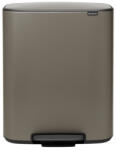 Brabantia Coș Brabantia Bo Pedal 1003184, 60 L, închidere ușoară, bază antiderapantă, gri (1003184) Cos de gunoi