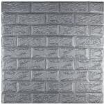 SDEPOT 40 db SDEPOT® tapéta csempe készlet, 2mm vastag, 70x77 cm, téglautánzat, ezüst (SET40_TAPET_02_ARGINTIU)