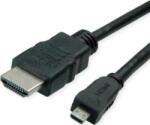 Roline green HDMI Csatlakozókábel HDMI-A dugó, HDMI mikro D dugó 2.00 m Fekete 11.44. 5581 4K UHD, Halogénmentes HDMI kábel (11.44. 5581) (11.44.5581)