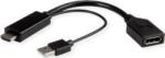 Roline 12.03. 3147 Kijelző csatlakozó / HDMI Átalakító [1x DisplayPort alj - 2x DisplayPort dugó, HDMI dugó] Fekete 0.15 m (12.03. 3147) (12.03.3147)