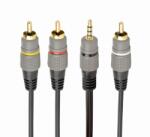 Gembird CCAP 3.5mm Jack apa - 3x RCA apa Kábel (1.5m) (CCAP-4P3R-1.5M) (CCAP-4P3R-1.5M)