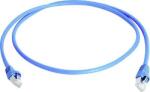 Telegaertner Telegärtner 100008031 RJ45 Hálózati kábel, patchkábel CAT 6A S/FTP 0.25 m Kék Lángálló, Védővel, Páros árnyékolás, Kettős árnyékolás, Halogénmentes, (JAB-1097986) (JAB-1097986)