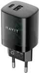Havit UC303 USB-A / USB-C Hálózati Gyorstöltő Adapter 30W - Fekete (UC303 EU) (UC303 EU)