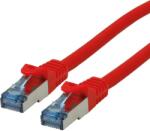 Roline 21.15. 2815 RJ45 Hálózati kábel, patchkábel CAT 6A S/FTP 5.00 m Piros (átlátszó) Kettős árnyékolás, Halogénmentes, Lángálló 1 db (21152815) (21152815)