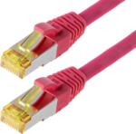 Telegärtner 100008027 RJ45 Hálózati kábel, patchkábel CAT 6A S/FTP 1.00 m Lila Lángálló, Védővel, Páros árnyékolás, Kettős árnyékolás, Halogénmentes, (L00000A0226) (L00000A0226)