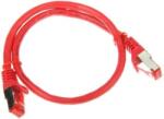 Telegärtner 100008464 RJ45 Hálózati kábel, patchkábel CAT 6A S/FTP 3.00 m Piros Lángálló, Védővel, Lángálló, Halogénmentes, UL minősített 1 db (L00002A0114) (L00002A0114)