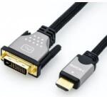 Roline DVI Csatlakozókábel DVI-D 18+1 pólusú Csatlakozódugó, HDMI-A dugó 2.00 m Többszínű 11.04. 5871 Árnyékolt DVI kábel (JAB-3752615) (JAB-3752615)