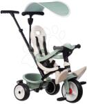 Smoby Tricikli és babakocsi egyben magas háttámasszal Baby Balade Tricycle Life Smoby napellenzővel fékkel és halk EVA kerekekkel zöld 10 hó-tól (SM741405)