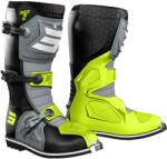 Shot Race 2 motoros csizma fekete-szürke-fluo sárga