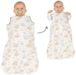 Kidizi Sac de dormit copii multifunctional cu sistem infasat incorporat din bumbac flausat 0-6 luni Kidizi SnuggleNest On a Cloud Pastel, 1 tog (5949551915584)