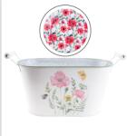  Bádog kaspó virágos füles - csemegeboltom - 2 548 Ft