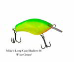 Mike's Wobbler Manufaktúra Mike's Long Cast wobbler 66 mm 18g Fluo Green Fluo Zöld Shallow (MLC66SHFG)