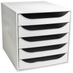 Exacompta Irattároló, műanyag, 5 fiókos, EXACOMPTA "Ecobox Office", szürke (EX229606D) - kecskemetirodaszer