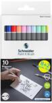 Schneider Ecsetirón készlet, hajlékony heggyel, SCHNEIDER Paint-It 070, 10 különböző szín (TSC070V10) - irodasziget