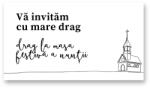 Personal Card invitație masa festivă - Classic Selectați cantitatea: 11 buc - 30 buc