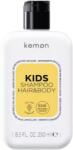 Kemon Sampon delicat pentru par si corp pentru copii Kemon Kids Hair Body Gentle Shampoo, 250 ml