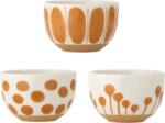 Bloomingville Castronașe Linora 580 ml alb-maro 3 buc (82061845) Castron