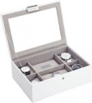 Stackers Cutie mică pentru ceasuri Stackers alb-bej cu capac de sticlă (73593)