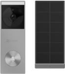 EZVIZ HP3 Pro vezeték nélküli video csengő napelemmel és megfigyelő kamerával, 32GB belső tárhely, 2K, IP67, 162° látószög, Wi-Fi, 5200mAh akkumulátor, Lopásgátló riasztó, Kétirányú kommunikáció, Fekete (HP