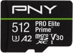 PNY microSDXC PRO Elite Prime 512GB U3/V30 (P-SDU512V32200PEP-GE)