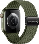 ForCell F-Design FA02 Apple Watch 42/44/45/49mm nylon mágneses szíj, sötét olívazöld ( )
