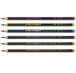 Connect Grafitiron CONNECT HB, fekete testű, színes radírral, 72db/pohár (C-105879) - cartridge