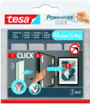 tesa 77721 Tépőzár Csíkok M Méret Öntapadós 4x2 darab/Csomag Powerstrips Click (I7550088001)