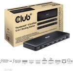 Club 3D Notebook Dokkoló - CSV-1582 (Thunderbolt 4, DP, 2xHDMI, USB-C, 4xUSB-A, SD, TF, RJ45, 3, 5 Jack, 140W DC) (CSV-1582)