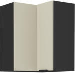  Felső sarokszekrény cashmere/fekete, ARAKA 60x60 GN-72 2F