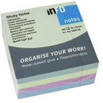 Info Notes Jegyzettömb GLN öntapadós , 75x75 mm 400lap pasztell mix (5820-98)