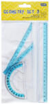 Educa Vonalzókészlet, 20 cm egyenes vonalzó, szögmérő, 45°, 10 cm-es és 60°, 14 cm-es háromszög vonalzó, 4 db/bliszter Educa (000009816) - nyomtass-olcson