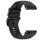 gigapack Pótszíj (egyedi méret, szilikon, dupla bújtató) FEKETE Garmin Approach S70 (42mm) ' csomagolás' (GP-170167)
