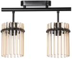 Venti Lustră aplicată 2xE27/60W/230V negru/fumuriu (VE0604)