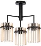 Venti Lustră pe tijă 3xE27/60W/230V negru/bej (VE0605)