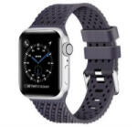 gigapack Pótszíj (egyedi méret, kicsi, környezetbarát szilikon, lyukacsos, légáteresztő, csíkos) SZÜRKE Apple Watch Series 2 38mm / Watch