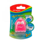 Keyroad Hegyező 1 lyukú radírral és porkefével Rocky Docky vegyes színek (KR972031) (KR972031)
