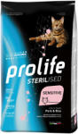 Prolife 2x7kg Prolife Cat Sensitive Sterilized sertés & rizs száraz macskatáp