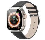Dux Ducis YS pótszíj (egyedi méret, kicsi, valódi bőr, állítható) FEKETE Apple Watch Series 10 42mm / Watch Series 9 41mm / Watch Series 8