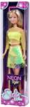 Simba Toys Papusa Steffi Love Neon Style, 33cm, Galben Papusa