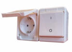 Legrand Kontállux IP44 kétpólusú kapcsoló+ 2P+F aljzat, fehér DAF 2-162 + KBI 2-102 CKV 083915 Legrand (083915)