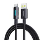 Baseus adatkábel (USB - Type-C, 2.4A, 100W, PD gyorstöltő, 100cm, cipőfűző, törésgátló, LED kijelző) FEKETE (P10379002121-00)
