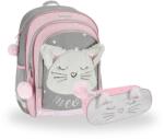 Starpak Plush Cat cicás iskolatáska szett ovális tolltartóval (486152-1-szett)