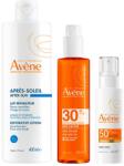 Avene - Pachet Avene - Ulei protectie solara satinat SPF 30 200 ml + Fluid anti-imbatranire SPF 50+, 40 ml + Lotiune dupa plaja, 400 ml